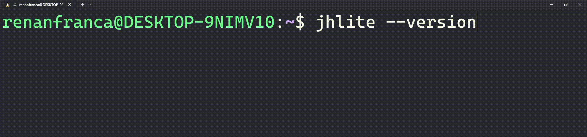 jhlite --version loading animation